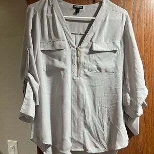 Express long sleeve front zip